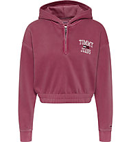 Tommy Jeans Super Crop College Logo - Kapuzenpullover - Damen, Red