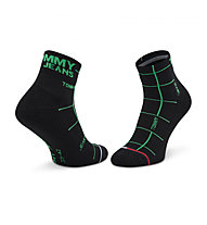 Tommy Jeans TH Uni Quarter 1P Grid - kurze Socken - Herren, Black/Green