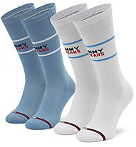 Tommy Jeans TH Uni 2P - calzini lunghi - uomo, Blue/White