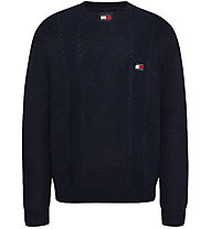 Tommy Jeans TJM Slim Cable Knit - maglione - uomo, Dark Blue