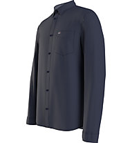 Tommy Jeans Tjm Solid Seersucker Shirt - camicia a maniche lunghe - uomo, Dark Blue