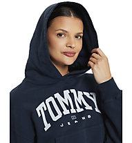 Tommy Jeans Varsity W - felpa con cappuccio - donna, Dark Blue