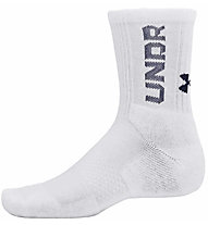 Under Armour 3 Maker 3Pk Mid Crew - calzini lunghi, White