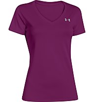 Under Armour Damen T-Shirt mit V-Ausschnitt UA Tech, Aubergine