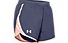 Under Armour Fly-By 2.0 - pantaloni corti running - donna, Blue/Rose