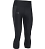 Under Armour Fly By Printed Cap W - pantaloni a 3/4 running - donna, Black