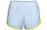 Under Armour Fly By - pantaloni running - donna, Light Blue/Yellow