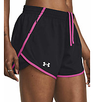 Under Armour Fly By W - pantaloni corti running - donna, Black/Pink