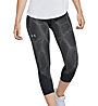 Under Armour Fly Fast Printed Crop - pantaloni 3/4 running - donna, Black