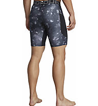 Under Armour HeatGear® Printed Compression M - pantaloni fitness - uomo, Black/Dark Grey