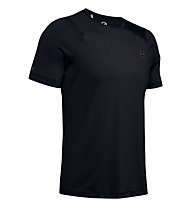 Under Armour HG Rush Fitted SS - maglia running - uomo, Black