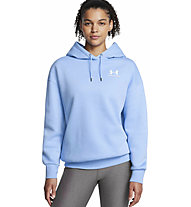 Under Armour Essential Icon Fleece Oversized W - felpa con cappuccio - donna, Light Blue