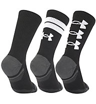 Under Armour Performance Tech Nov 3Pk Crew - calzini corti, Black