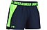 Under Armour Play Up - pantaloni corti fitness - donna, Blue/Green