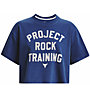 Under Armour Project Rock Rival Terry W - T-Shirt - Damen, Blue