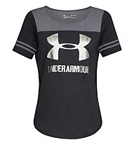 Under Armour Sportstyle Baseball T - T-Shirt - Damen, Black/Grey