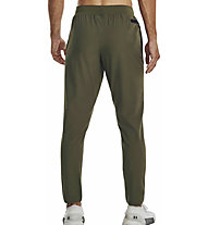Under Armour Stretch Woven Tapered PNT - pantaloni lunghi fitness - uomo, Green/Black