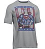 Under Armour Transform Yourself Retro Superman Herren Fitness T-Shirt Kurzarm, Grey
