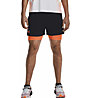 Under Armour Vanish Woven 2in1 Vent M - Trainingshosen - Herren, Black/Orange