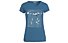 Vaude Skomer Print - t-shirt trekking - donna, Blue/White