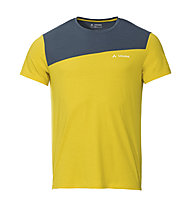 Vaude Sveit Shirt Herren Wandershirt kurzärmelig, Yellow/Blue
