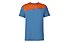 Vaude Sveit Shirt Herren Wandershirt kurzärmelig, Orange/Light Blue