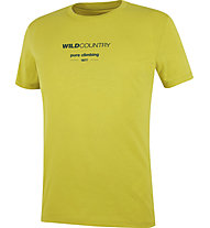 Wild Country Flow M - Herren-Kletter-T-Shirt, Dark Yellow/Blue