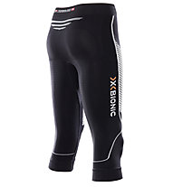 X-Bionic Running Medium - pantaloni running 3/4 - donna, Black/Grey